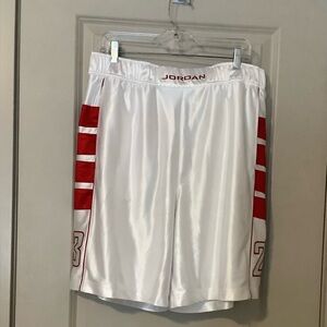 Jordan Cat Scratch Shorts, Men's Size L, NWT - White/Red